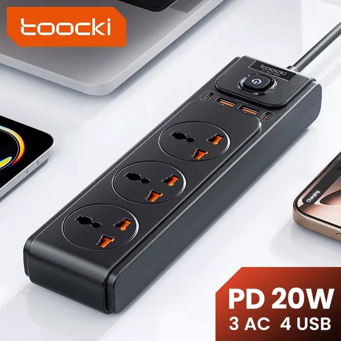 Toocki PD20W GaN multiprise polyvalente 2500W Max universel 3AC prise ue UK US