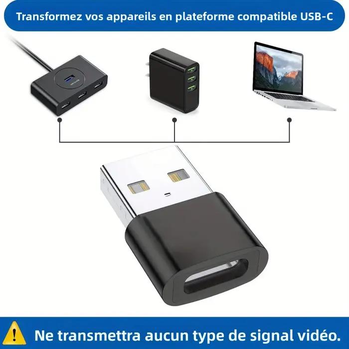 Paquet de 3 adaptateurs USB vers USB C