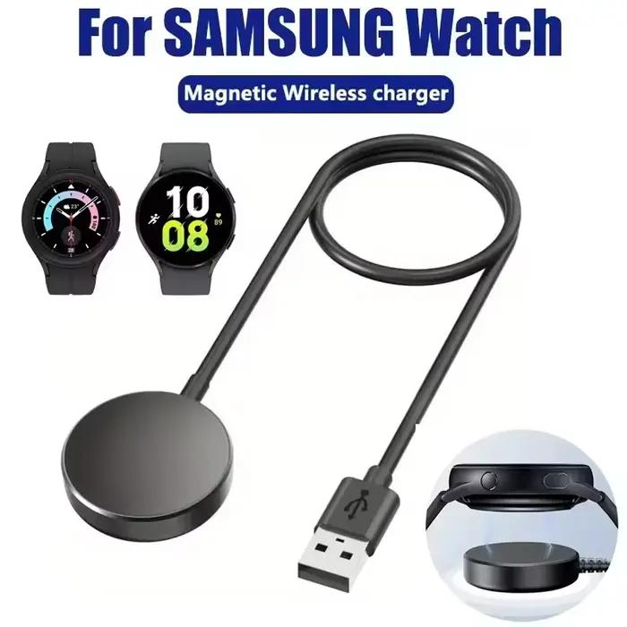 Chargeur magnétique sans fil 2026 pour Samsung Galaxy Watch 8/7/6/5 Pro/5/4/3 Active2 – Station de charge rapide portable pour montre