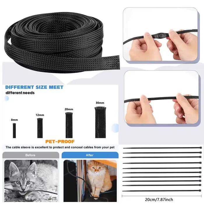 Manchon de fil tressé pour tisser de câble PET