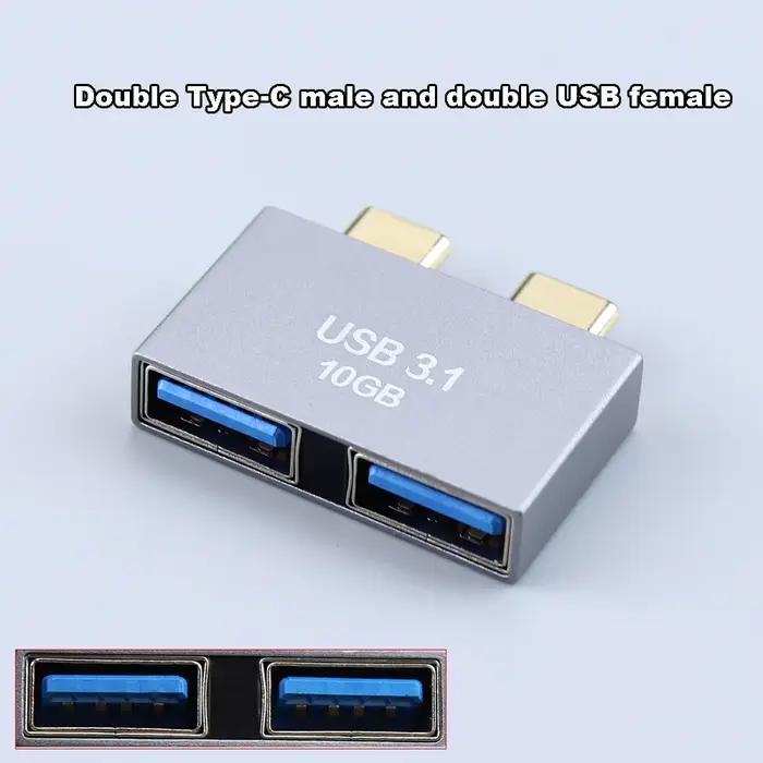 Adaptateur de câble USB C vers double USB 3.1