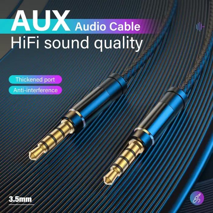 Câble audio Aux de voiture de type rond