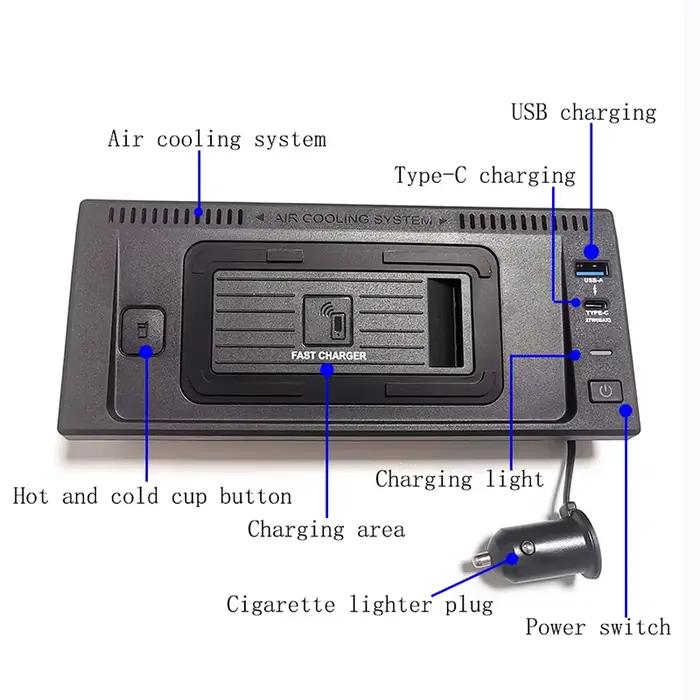Chargeur de téléphone sans fil pour voiture Mercedes Benz W166 C292 X166 GLE GLS GL ML 2013-2019