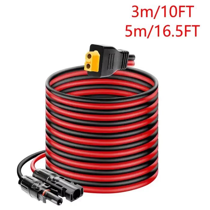 Câble adaptateur panneau solaire 12awg vers XT60 5m/3m pour générateur