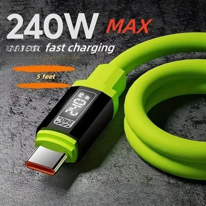 Câble de charge USB Type-C rapide et haut débit pour téléphone mobile, lecteur MP3/MP4, ordinateur et appareils intelligents - disponible en plusieurs couleurs et longueurs