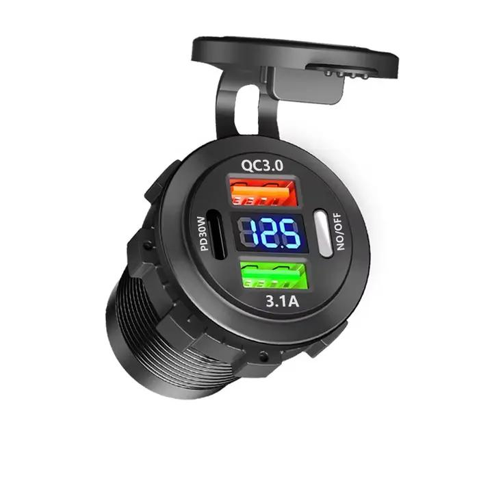 Chargeur de téléphone de voiture 30W PD 22.5W QC3.0