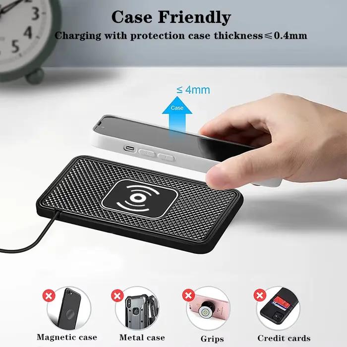 Chargeur sans fil de voiture en Silicone