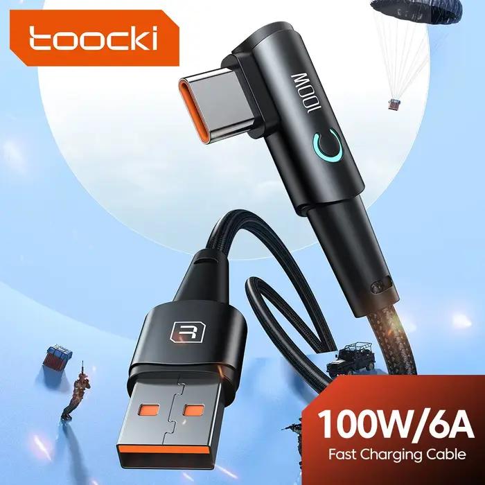 Câble de charge rapide Toocki 6A USB C pour OPPO Huawei Oneplus Realme smartphones occasions spéciales recharge facile gaming professionnel