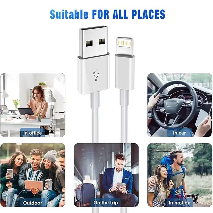 Câble USB A vers Lightning 3A pour iPhone 14 13 12 11 Pro Max Plus XR Max USB