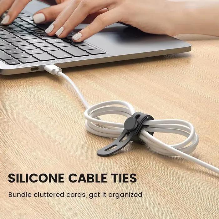 Attaches de câble en silicone souple