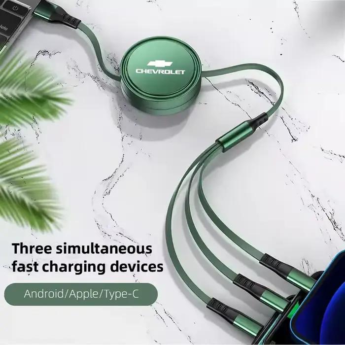 Chargeur rapide 100W, câble de données 3 en 1