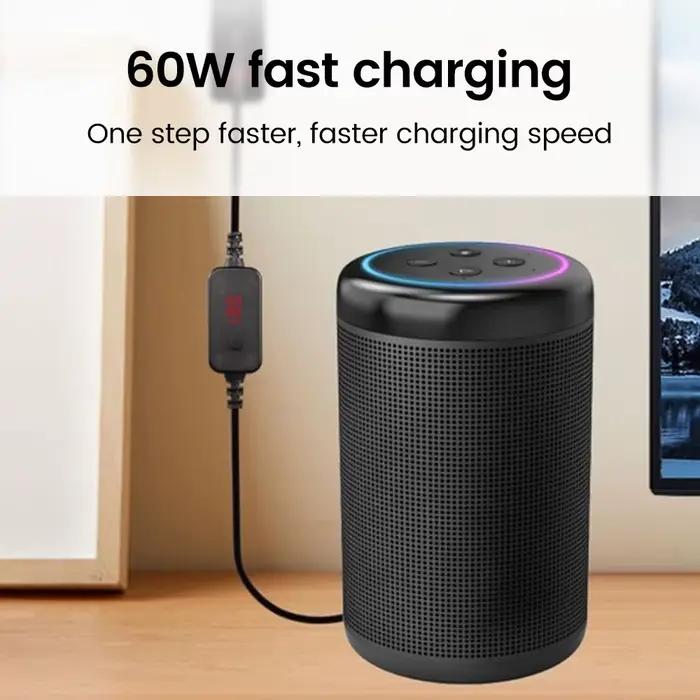 Câble de charge rapide Type-C vers DC Boost 5V/9V/12V/15V/20V pour ordinateur portable, routeur Wi-Fi et batterie externe