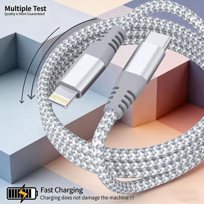Câble de données de type C vers Lightning en nylon tressé