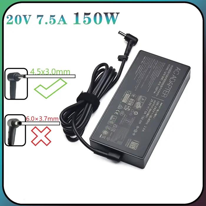 Chargeur secteur 150W 20V 7,5A Asus UX535LH LI X571LI UM535QE K6500ZC 4.5x3.0mm USB compatible international usage professionnel amateur