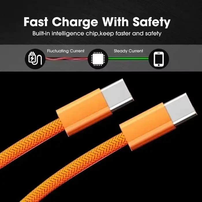 Câble de données USB-C à charge rapide PD 60W de 1 à 3 mètres pour iPhone 17 16 Pro Max 17 Air