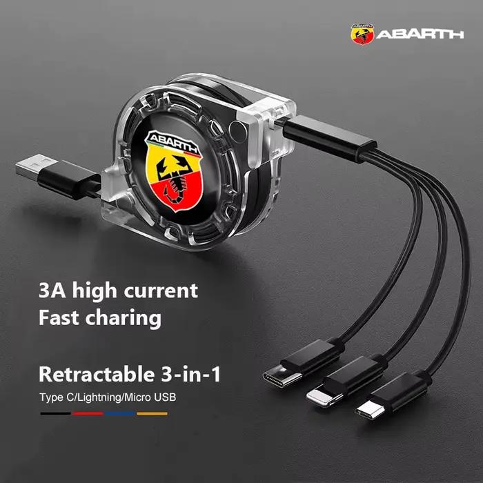 Câble de charge rapide 3 en 1 pour voiture