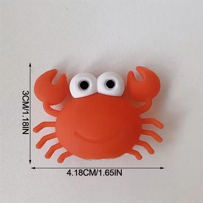 5 adorables protège-câbles en forme d'animaux marins - design crabe rouge