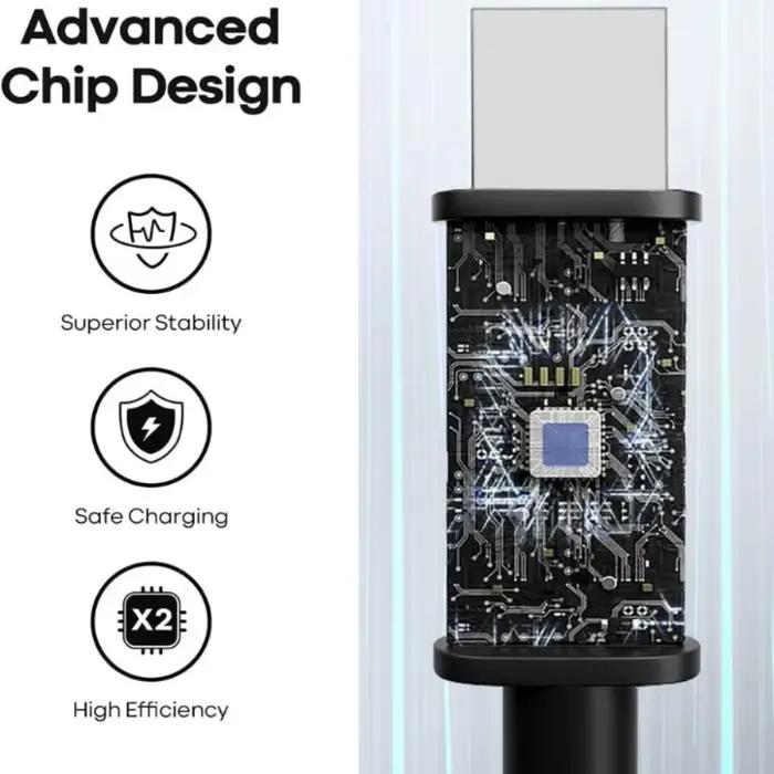 Câble de pluie USB portable, charge rapide, câble de données ultra court, 8 broches, iPhone 14 13 12 11 Pro Max Poly, graphite A