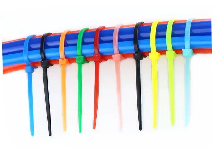 100/Lot 3*150mm attaches zippées largeur 2.5mm coloré usine Standard autobloquant