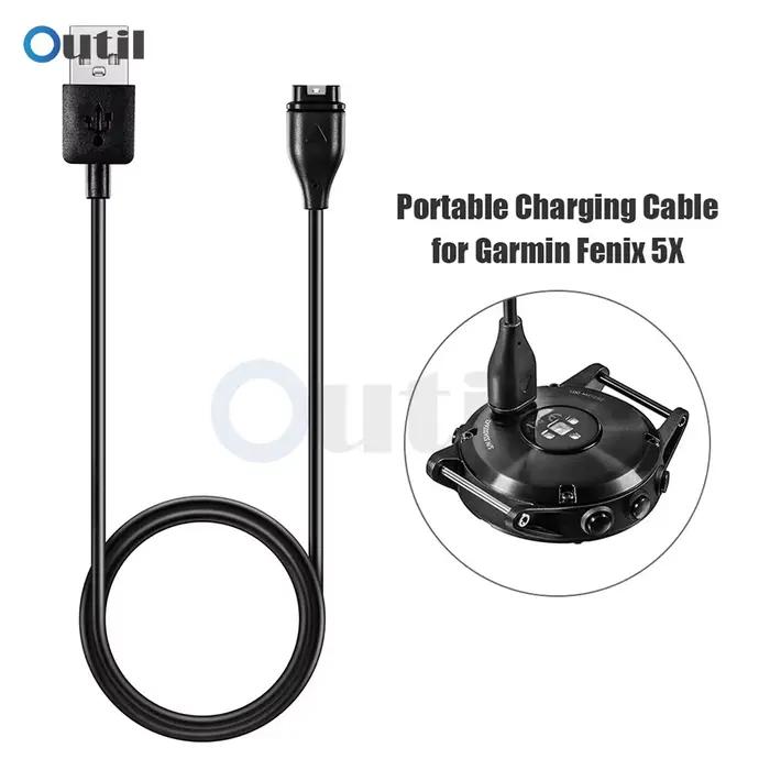 Câble de chargement USB 100 cm (1 M) pour montres Garmin – Compatible avec Fenix 5/5S/5X/6/6S/6X/7/7S/7X/8