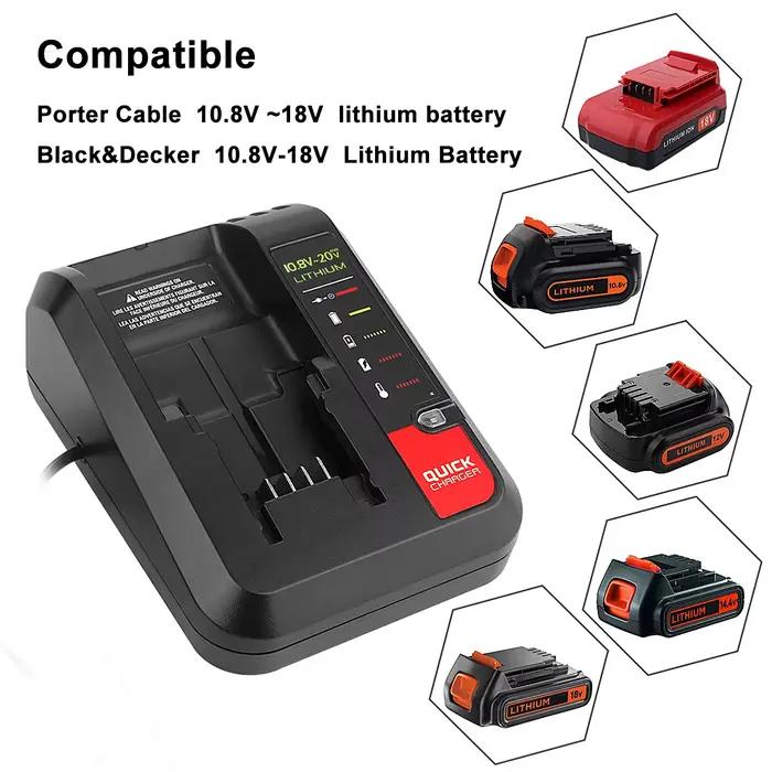 Chargeur de batterie Li-ion 20V pour Black & Decker