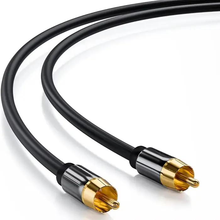 Câble Audio Coaxial Numérique RCA Vers RCA Stéréo Mâle Pour Amplificateur TV DVD Caisson De Basses HiFi Toslink Longueurs 1 1.8 3 5 10 Mètres