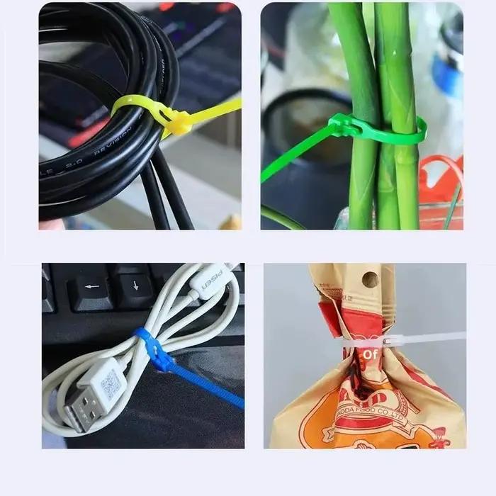 100 attaches-câbles réutilisables en nylon