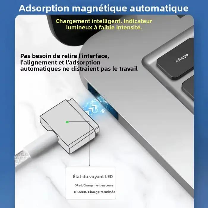Câble de chargement magnétique sécurisé pour MacBook