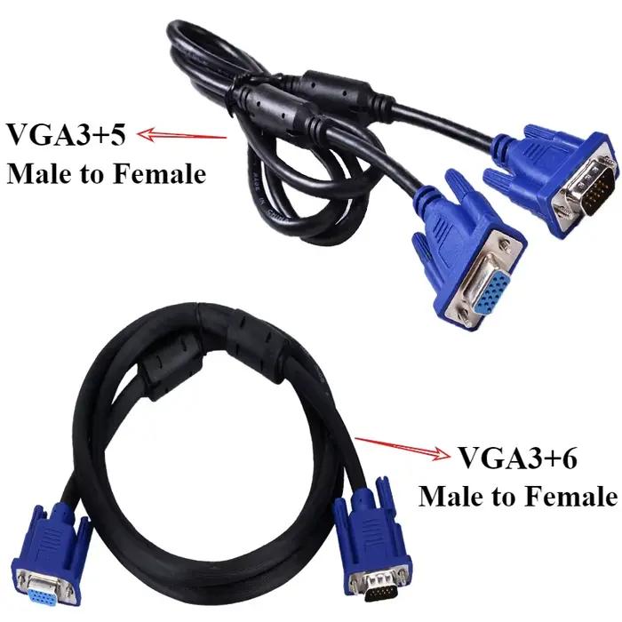 Câble VGA vers VGA 15 broches Mâle-Mâle/Femelle