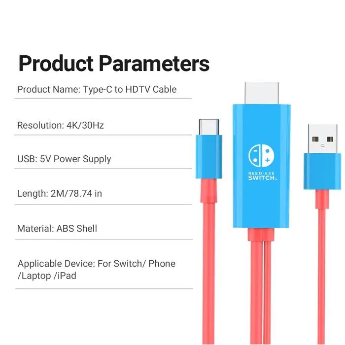 Câble USB-C vers HDMI 4K