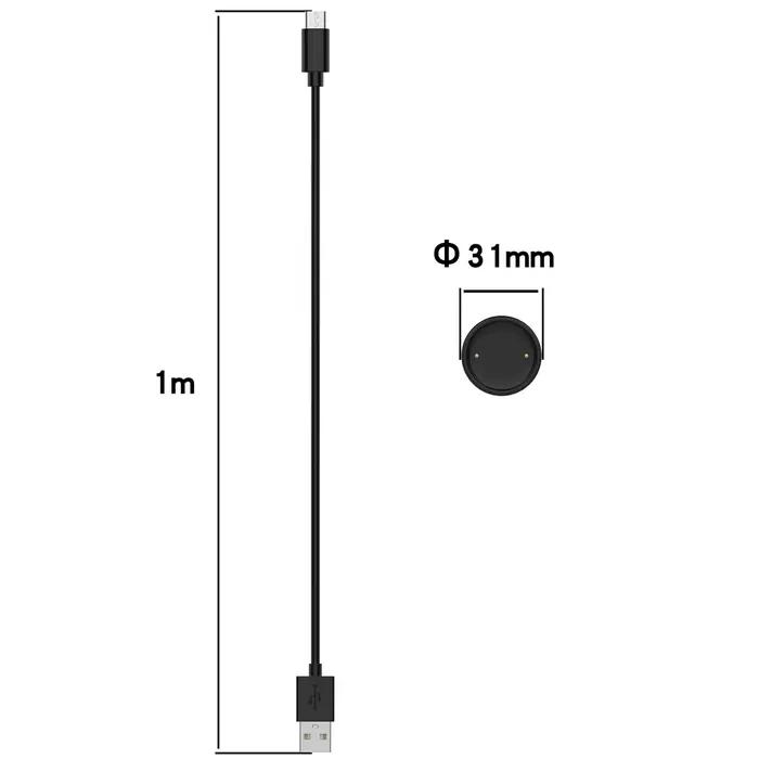 Chargeur pour Amazfit Active 2 A2437 USB-A câble de chargement cordon de station d'accueil 3