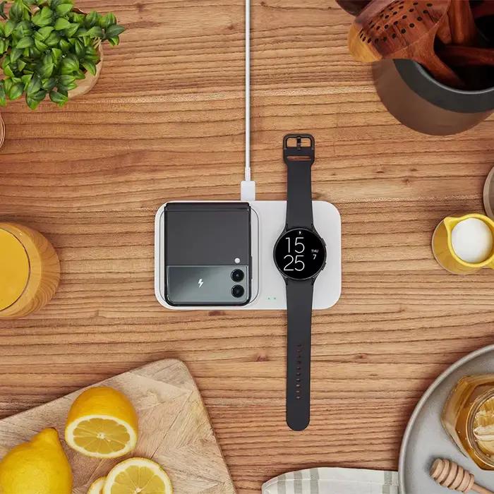 Chargeur sans fil Duo avec adaptateur de voyage 15W