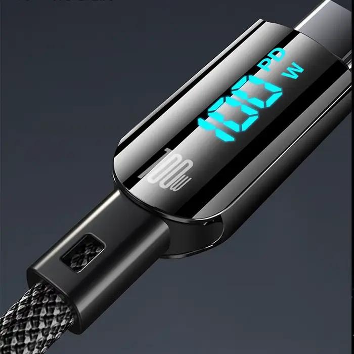 Câble USB Type C vers Type C avec affichage numérique créatif