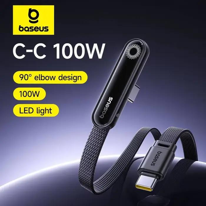 Baseus MVP3 câble USB C coudé 100W pour iPhone 17 16 15 Pro Max