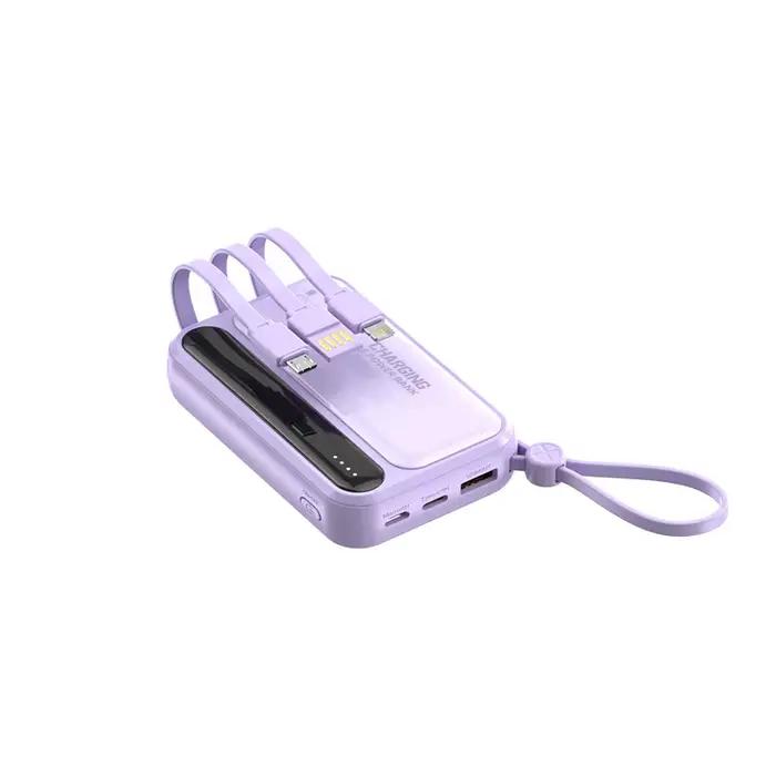 Batterie externe 10000mAh 20000mAh grande capacité avec câbles intégrés
