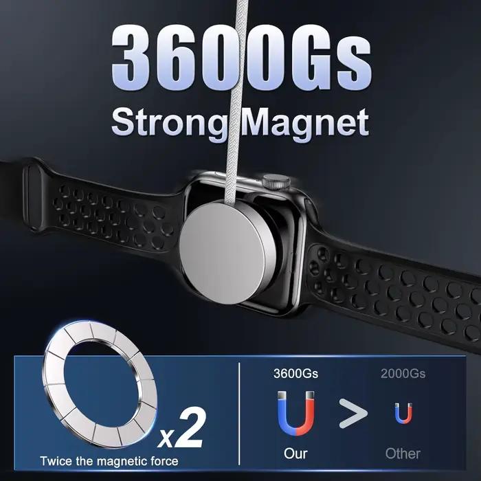 Cordon de chargeur USB C Compatible pour Apple Watch câble de chargement de montre magnétique