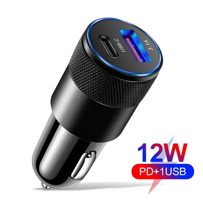 Mini allume-cigare à charge rapide USB C pour téléphone et tablette compatible avec divers appareils pour la maison et le voyage