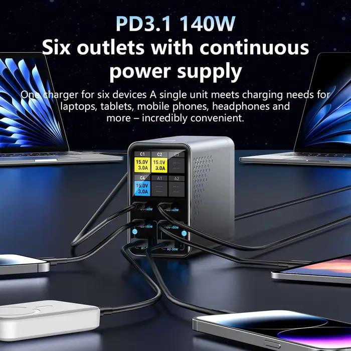 Nouveau chargeur multiport intelligent GaN 140W
