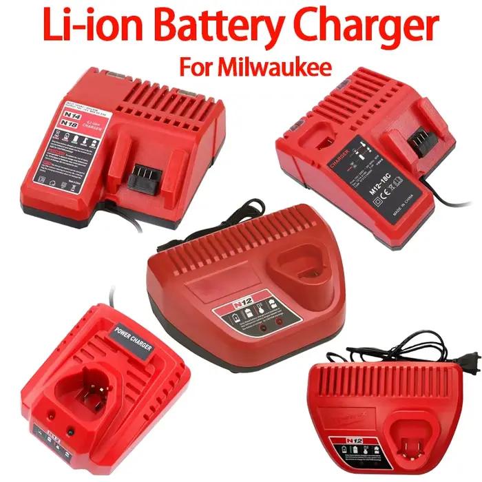Chargeur de batterie universel pour outils électriques Milwaukee compatible 12V 14.4V 18V occasions bricolage construction métallerie