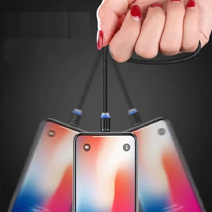 Câble magnétique USB Micro et Type C 360 3A