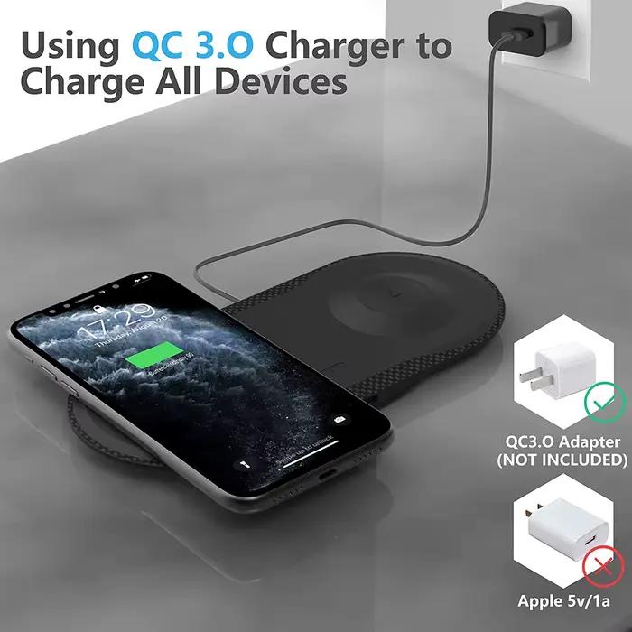 Chargeur sans fil 2 en 1 Touriste pour iPhone