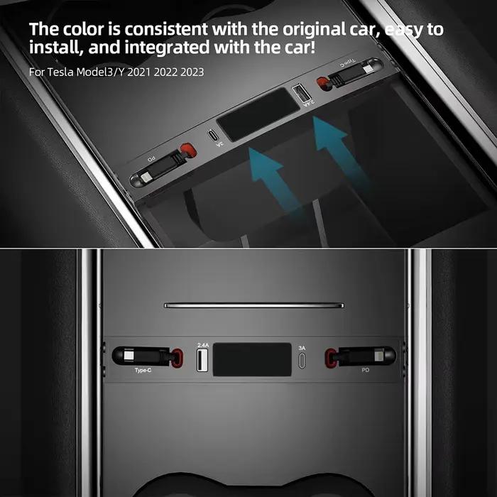Airies chargeur de voiture USB C 4 ports pour iPhone et iPad
