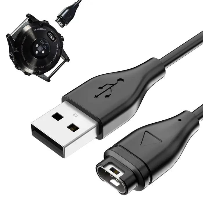 Câble de charge USB pour Garmin Vivoactive 4S/3S/5/4/3 Fenix 7 7S 7X 6 6S 6X 5 5X 5S Plus Forerunner 945 935