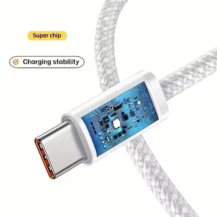 Câble de données tressé Type-C vers Lightning pour charge rapide et synchronisation des données iPhone iPad occasions spéciales