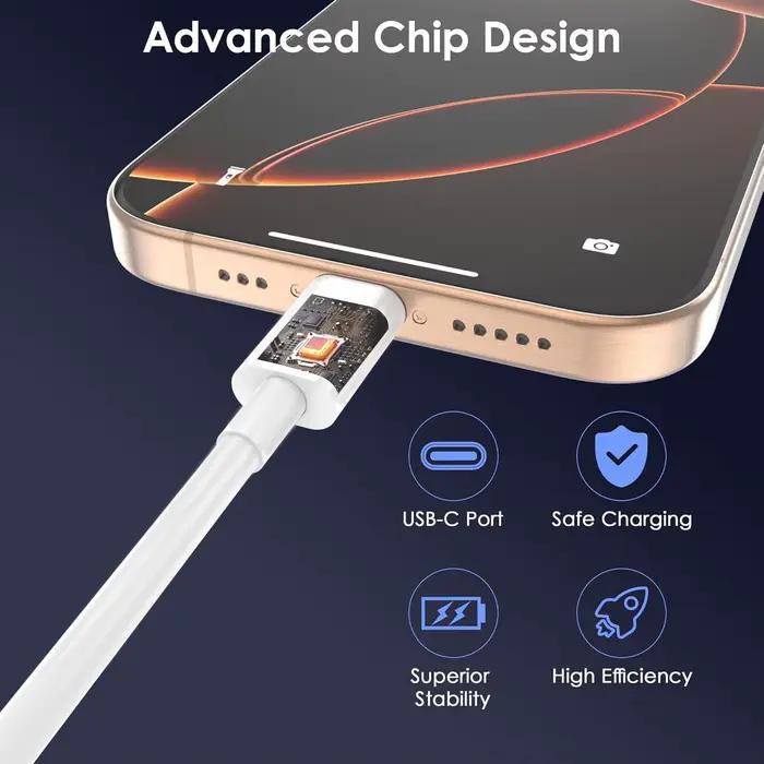 Câble de charge rapide USB C vers Type C de 1.8M