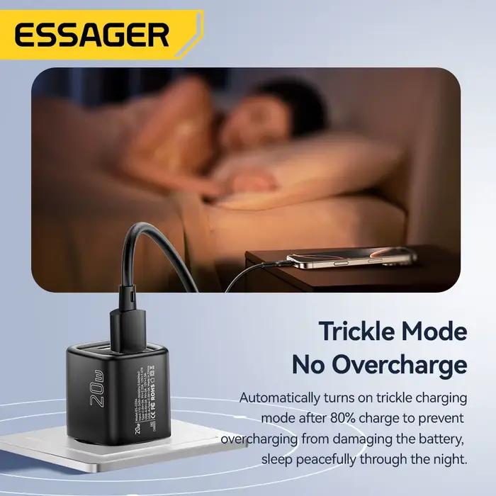 Essager 20W USB C chargeur Portable Type C