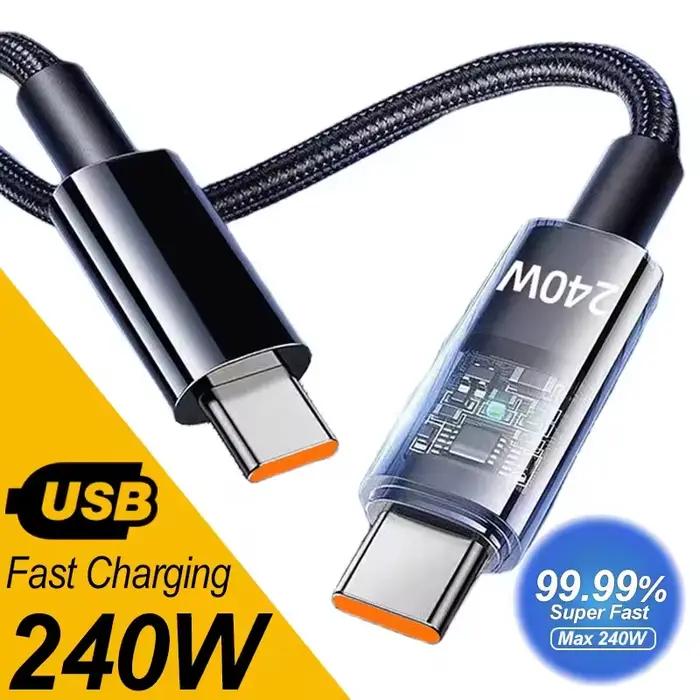 240W double ligne de charge type-c USB C à Type C câble
