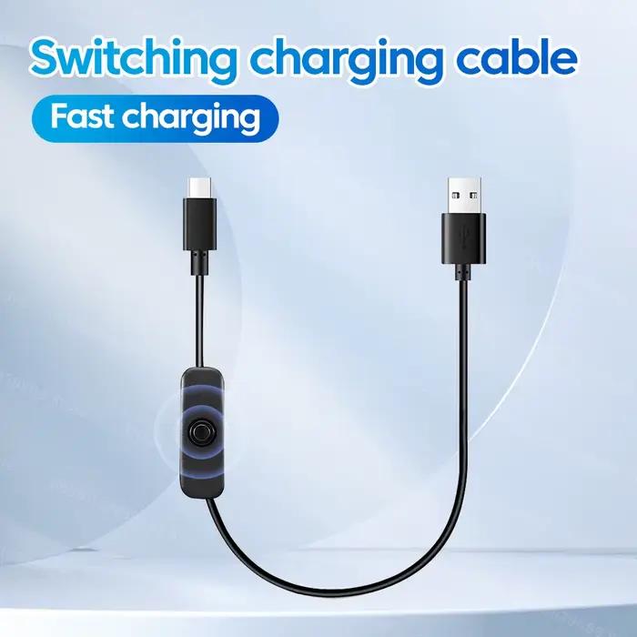 Câble de chargement USB vers Type C avec interrupteur