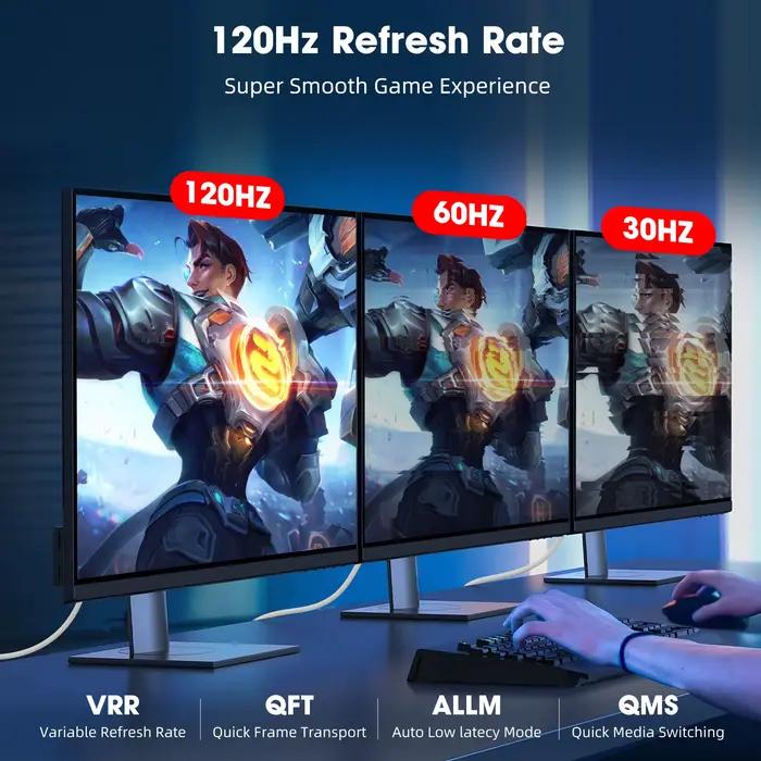 Nouveau câble HDMI 2.1 8K/60Hz 4K/120Hz 48Gbps HDR pour TV Box HDR10 + PS5 PS4 ordinateur portable