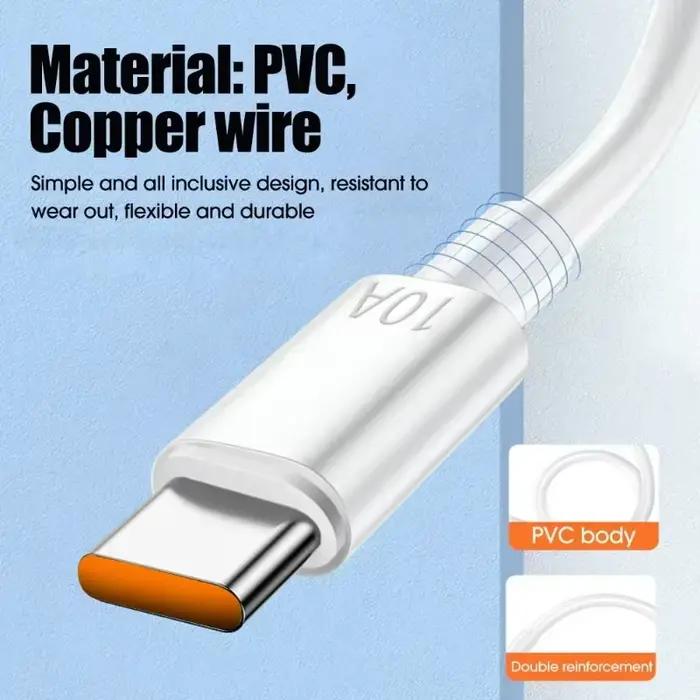 Câble de charge rapide 120W 10A USB A vers Type C